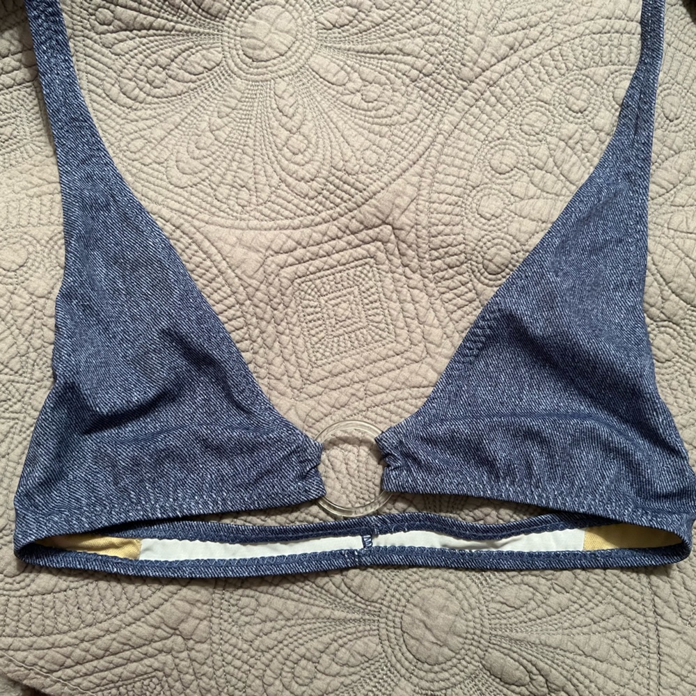 Denim look 2 piece swimsuit